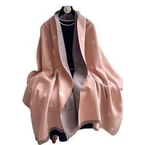2026 Women's Winter Korean-style Cashmere Feeling Breathable Thickened Warm Double-sided Long <strong>Shawls</strong> Designer Scarf for Women - Product Image 5