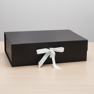 Cajas de Regalo de Cartón Negro Personalizadas, Precio al por Mayor, Caja de Regalo Magnética Plegable para Empaque de Zapatos - Product Image 1