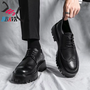 Mocasines de Cuero de Lujo para Hombre, Zapatos de Plataforma que Aumentan la Altura, Estilo Brock, Zapatos de Negocios para Hombre - Product Image 6