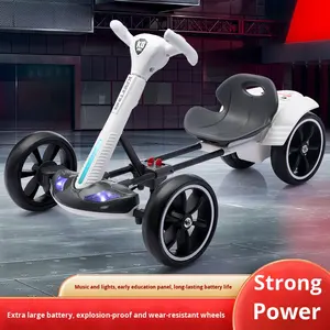 Детская От 1 до 10 лет электрическая четырехколесная игрушечная машинка складная детская коляска пластиковая игрушка с аккумулятором - Product Image 5