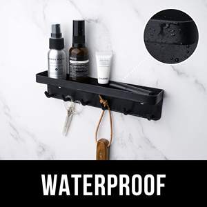 Crochets métalliques, auto-adhésifs, 6 pièces, montage mural en métal, porte-clé magnétique, organisateur d'étagère, crochets pour murs - Product Image 4