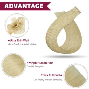 Suministro de Fábrica FH # Extensiones de Cabello Virgen Doble Trama de 60 Pulgadas, Trama Plana y Delgada, Cabello Humano Europeo Liso, 100 Gramos, Venta al Por Mayor - Product Image 3