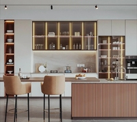 Balom moderno bianco italiano alta lacca lucida armadi da cucina per mobili per la casa armadio di stoccaggio