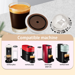 Compatible <span class=keywords><strong>con</strong></span> Cápsulas <span class=keywords><strong>de</strong></span> Café Nestle Vertuo, Carcasa <span class=keywords><strong>de</strong></span> Acero Inoxidable, Filtro <span class=keywords><strong>de</strong></span> Aceite Multiusos DIY, Cubierta <span class=keywords><strong>de</strong></span> Silicona Reutilizable - Product Image 4
