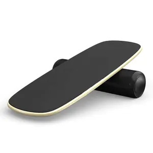 균형 피트니스 보드 슬립 표면 나무 균형 로커 책상 스케이트 보드 롤러 균형 쿠션
