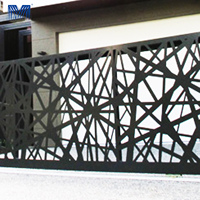 Clôture en aluminium gravée 3D découpée au laser, haute qualité, protection de la vie privée, étanche, résistante à la corrosion, 6x8