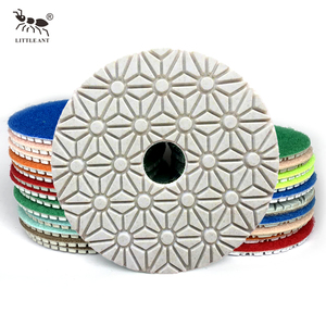 LITTLE ANT Almohadillas <span class=keywords><strong>de</strong></span> Pulido y Abrillantado Húmedas <span class=keywords><strong>de</strong></span> 4 y 3 Pasos, Piedra <span class=keywords><strong>de</strong></span> Diamante Flexible para Mármol, Granito, Terrazo, Piedra Caliza y Hormigón - Product Image 1
