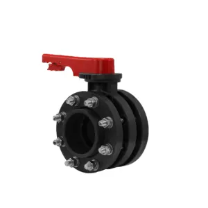 New Design High Quality For Water Application Premium Product Type Plastic PVC Butterfly Valve With Flange