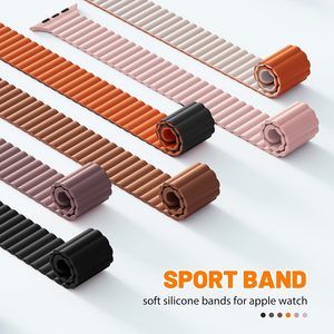 Cinturino Sportivo Magnetico in Silicone Ondulato per <span class=keywords><strong>Apple</strong></span> <span class=keywords><strong>Watch</strong></span> Serie 11 10 9 8 7 6 5 <span class=keywords><strong>4</strong></span> 3 <span class=keywords><strong>SE</strong></span> 3/2nd Ultra/3/2 49mm 46mm - Product Image 2