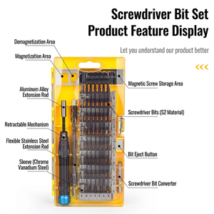 S2 Alloy <b>Precision</b> <b>Screwdriver</b> <b>Set</b> 60 In 1 Magnetic Storage Box For Mobile Phone Repair Tools - Product Image 3