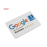 Appuyez pour examiner la carte NFC Logo personnalisé Code QR Business Carte cadeau Google Play Carte d'examen Google RFID programmable pour les médias sociaux