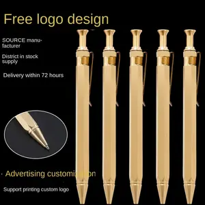 2024 New Design Advertising Fashion Writing Boligrafos Stylus Personalized Custom Logo Ball Pens Printing Brass Pen