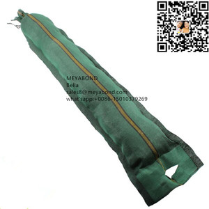 Lot de 50 sacs à silo vert 120x25cm, 110g/m2 avec fermeture par liens intégrés - Product Image 1