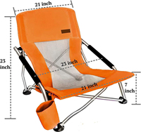 Poupée de voyage pliable en aluminium, légère, réglable et durable, pour l'extérieur, petite chaise de plage pour le camping, vente en gros