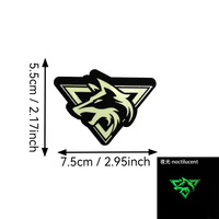 Entusiasta al aire libre Wolf Head Moral Badge Hook and Loop IR Wolf Head Patches
