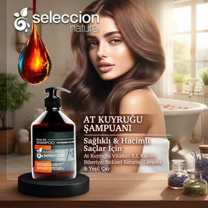Shampooing queue de cheval Seleccion 500ml | Soin capillaire botanique fortifiant et nourrissant | Sans paraben et sans sulfate - Product Image 3