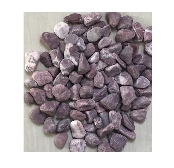 Natural dark red color stone gravels for decorations