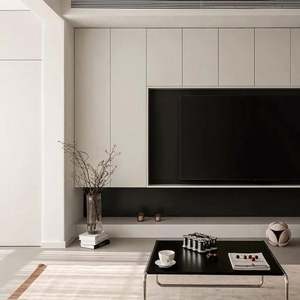 Meuble TV moderne minimaliste avec fonction LED, design simple de rangement mural complet pour salon et hôtel - Product Image 5