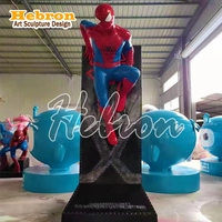 Sculpture de Spiderman en fibre de verre sur mesure, personnage de super-héros, taille réelle