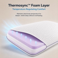 Oreiller en mousse à mémoire de forme pour la protection du cou, à rebond lent, multicouche convexe, avec couche d'air, oreillers fonctionnels cervicaux