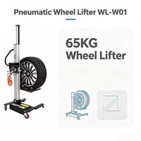 Lève-roues pneumatique YuanMech WL-W01, capacité 65 kg, hauteur réglable, outil de levage de pneus à air comprimé, certifié CE, garantie 5 ans