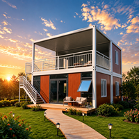 Maisons modulaires préfabriquées à deux étages en conteneurs, idéales pour les loisirs, les séjours touristiques et l'hébergement.