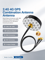 Aurora Yu DR70 3-en-1 2.4G 4G GPS Multibande 5 Bandes Polarisation Verticale Gain 2.0dBi Monture de Base pour Connecteur Mâle Voiture TBOX