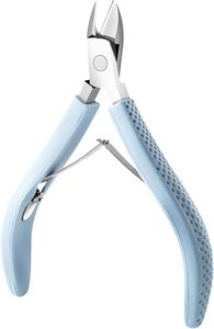 Pince à cuticules pour éliminer les peaux mortes, en acier inoxydable, portable, avec manche en plastique coloré - Product Image 2