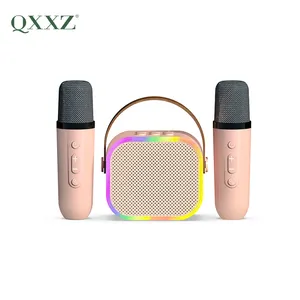 QXXZ taşınabilir kablosuz taşınabilir mikrofonlar ev akıllı hoparlör toplantı Karaoke çocuk Mini hoparlörler için mic ve bluetooth ile