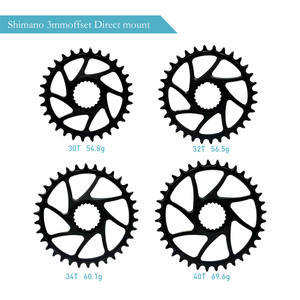 Juego de Bielas de Bicicleta de Aluminio Personalizado para <span class=keywords><strong>Shimano</strong></span>, Mecanizado CNC, Desplazamiento de 3 mm, 30T-36T - Product Image 2