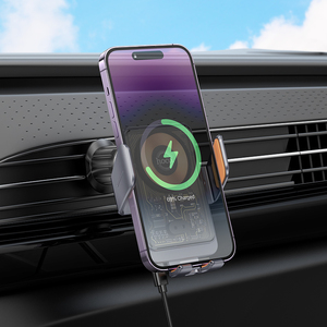<span class=keywords><strong>Support</strong></span> de voiture sans fil à charge rapide HOCO HW7 Transparent Discovery Edition (sortie d'air) - Product Image 5