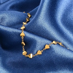 Collier élégant en forme de cœur en acier inoxydable pour femmes, bijoux couleur or et argent, cadeaux d'anniversaire pour femmes et filles - Product Image 5