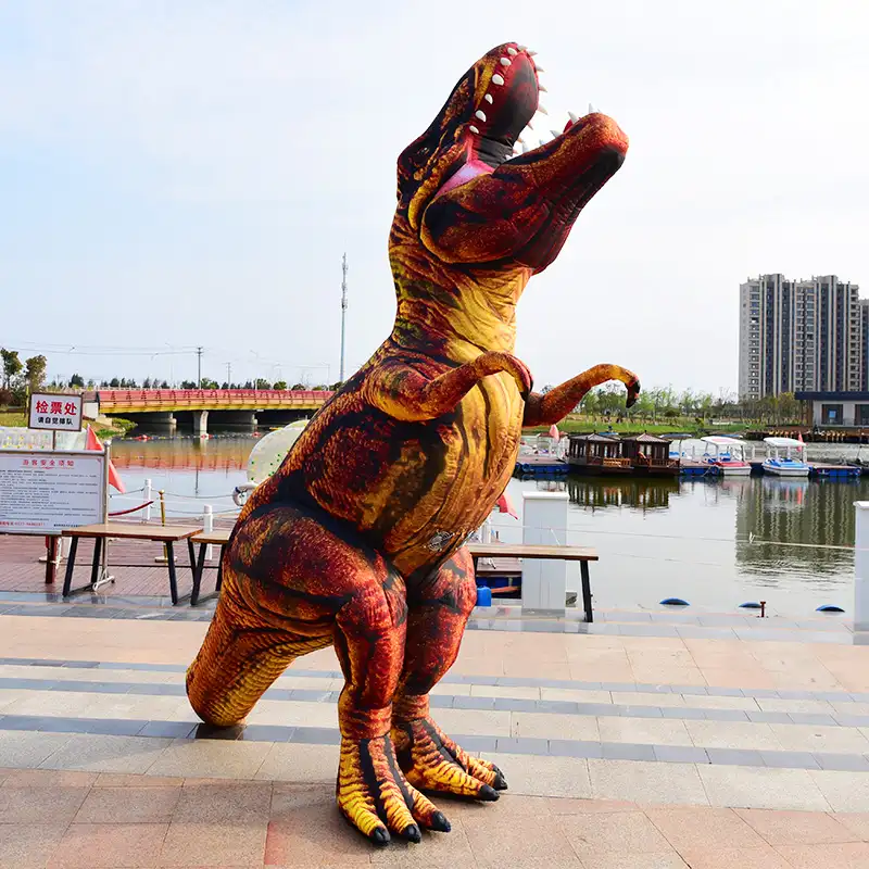 פרסום מותאם אישית מתנפחים מוצרים תלבושות חליפת קריקטורה בעלי החיים נע הליכה מתנפח דרקון דינוזאור