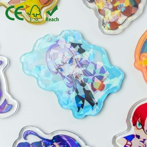 Tùy Chỉnh Tự Làm Vui Hình Ảnh Văn Bản Lời Bài Hát Mặt Dây Chuyền UV In <span class=keywords><strong>Acrylic</strong></span> Sắt Kim Loại Treo Keychain Dễ Thương Phim Hoạt Hình Phim Hoạt Hình Key Nhựa - Product Image 6