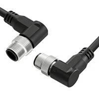 Câble industriel M12 à code A, 5 broches, en cuivre, mâle, coudé, connexion fil ouvert pour capteur/actionneur PLC E/S