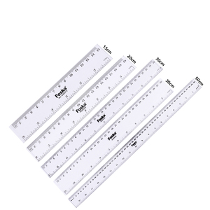 FOSKA righello resistente in materiale plastico Premium 6 8 12 20 pollici righello in plastica con <span class=keywords><strong>scala</strong></span> metrica e centimetro - Product Image 1