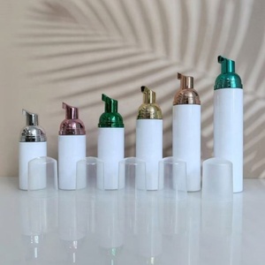 1 oz 2 oz Mini Foam Pump Bottle Dispenser Small Empty Foaming Soap for Travel Size Hand Soap Lash Cleaner Gold White - Product Image 1