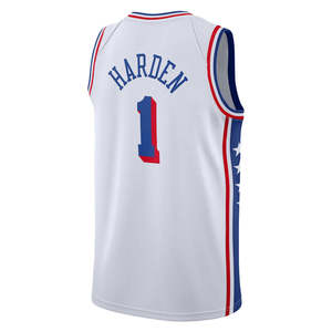 เสื้อเจอร์ซีย์บาสเก็ตบอลทีมฟิลาเดลเฟีย #1 James harden City ปักโลโก้เครื่องแบบฤดูร้อน - Product Image 4