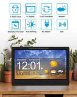Jam Meja Digital 10 inci kualitas tinggi dengan WiFi fitur cuaca kalender untuk pasien penurun memori dan perawatan pendengaran