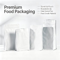 Sachets personnalisés à fond plat avec valve de dégazage unidirectionnelle pour grains de café