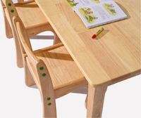 Table et chaises en bois massif pour maternelle, ensemble de bureau, bureau, pour enfants