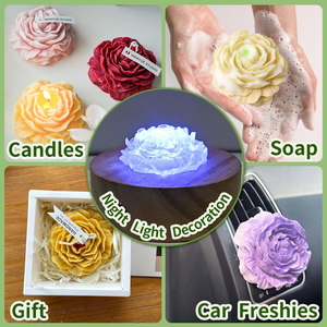 Peony Flower Silicone <b>Mold</b> in Large Medium Small Sizes for Home Decoration for Diy <b>Candle</b> Silicone <b>Mold</b> - Product Image 5