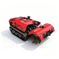Motoculteur industriel multifonctionnel sans fil à 4 temps télécommandé sur chenilles ME800RT, micro-cultivateur rotatif pour le creusement de tranchées en verger