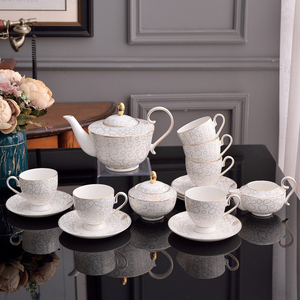 58 Pcs Luxury Fine Bone China <b>Dinnerware</b> <b>Set</b> with Gold Inlay Under Glazed Pattern Gift Box Packaging Food Contact Safe - Product Image 3