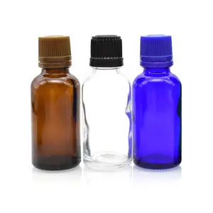 Bouteille cosmétique en verre Euro 5ml 10ml 15ml 20ml 30ml 50ml 100ml bouteille d'huile essentielle ambre pour les soins du corps