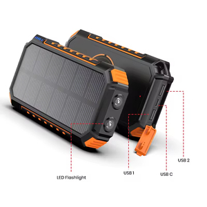 Cargador Solar Inalámbrico a Prueba de Agua, Cargador de Teléfono Móvil de Carga Rápida, Banco de Energía Solar Portátil de 20000 mAh - Product Image 5