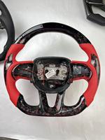 Volant en cuir de style sport personnalisé pour Dodge Challenger Charger Durango Hellcat Jeep Grand Cherokee LED en fibre de carbone