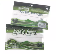 Refermable fermeture éclair cintre trou poisson leurre sac emballage pochette personnalisé en plastique souple appât trois côtés joint sacs pour la pêche
