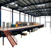 HONGXIN Étagère de mezzanine robuste personnalisable à 2-3 niveaux, sans boulons, à rivets, réglable, en acier laminé à froid, avec revêtement en poudre