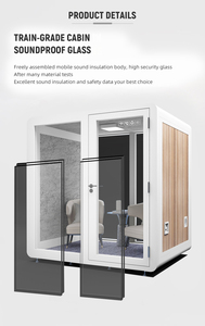 Cabina de oficina privada insonorizada, módulo Pod para cabina de teléfono móvil, caja de teléfono móvil, <span class=keywords><strong>chat</strong></span> para dos personas con sistema de ventilación - Product Image 5